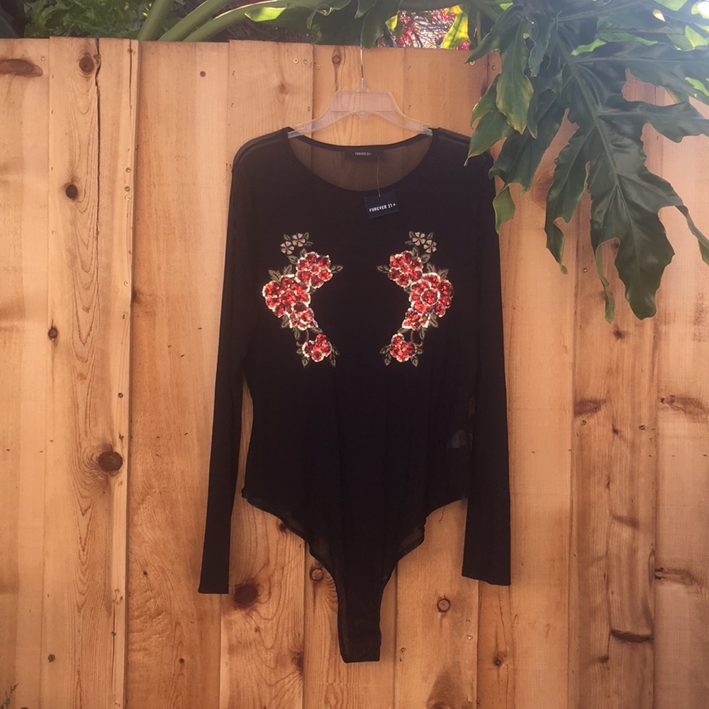 NWT Forever 21 sheer blouse 3X